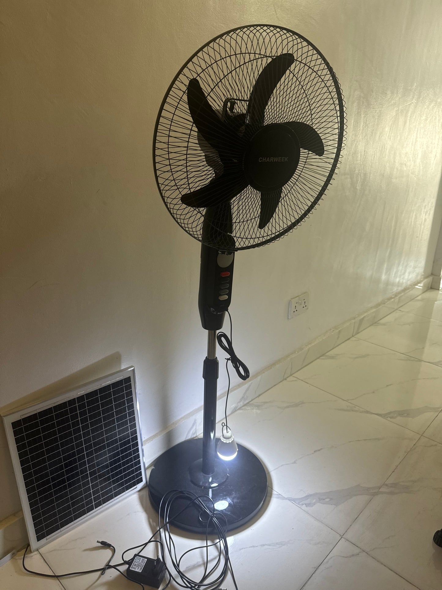 16 inches Solar Rechargeable Fan with Solar panel