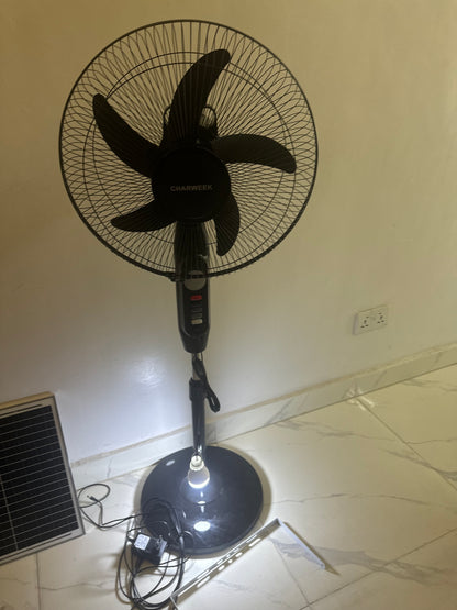 16 inches Solar Rechargeable Fan with Solar panel